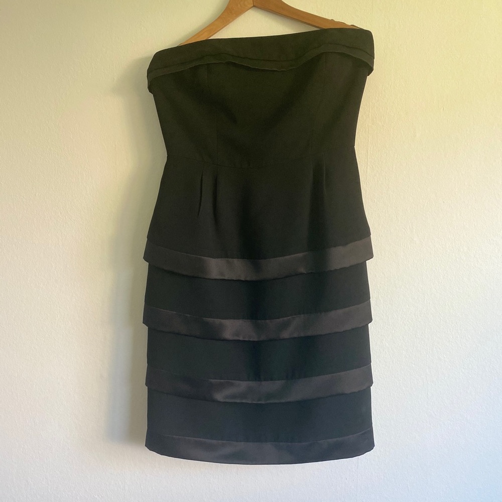 Strapless black dress